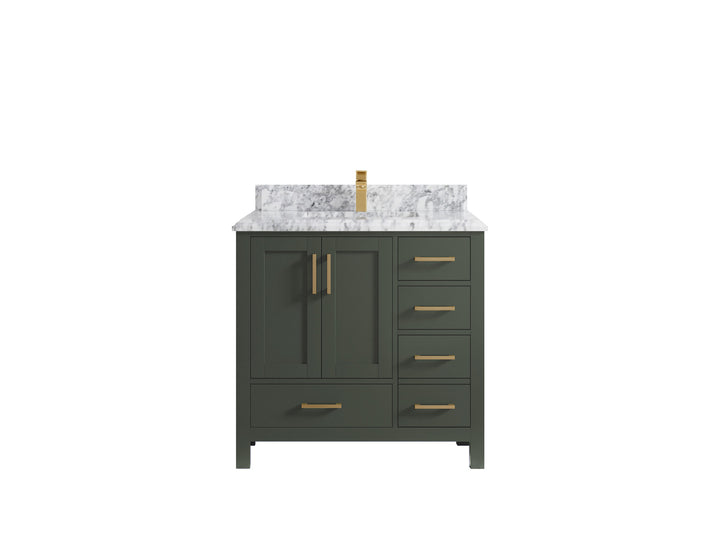 Malibu 36 in. W x 22 in. D Bathroom Vanity Center Sink - photo 28