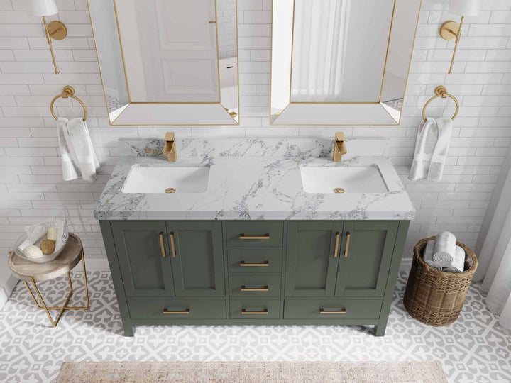 Malibu 60 in. W x 22 in. D Double Sink Bathroom Vanity - photo 29