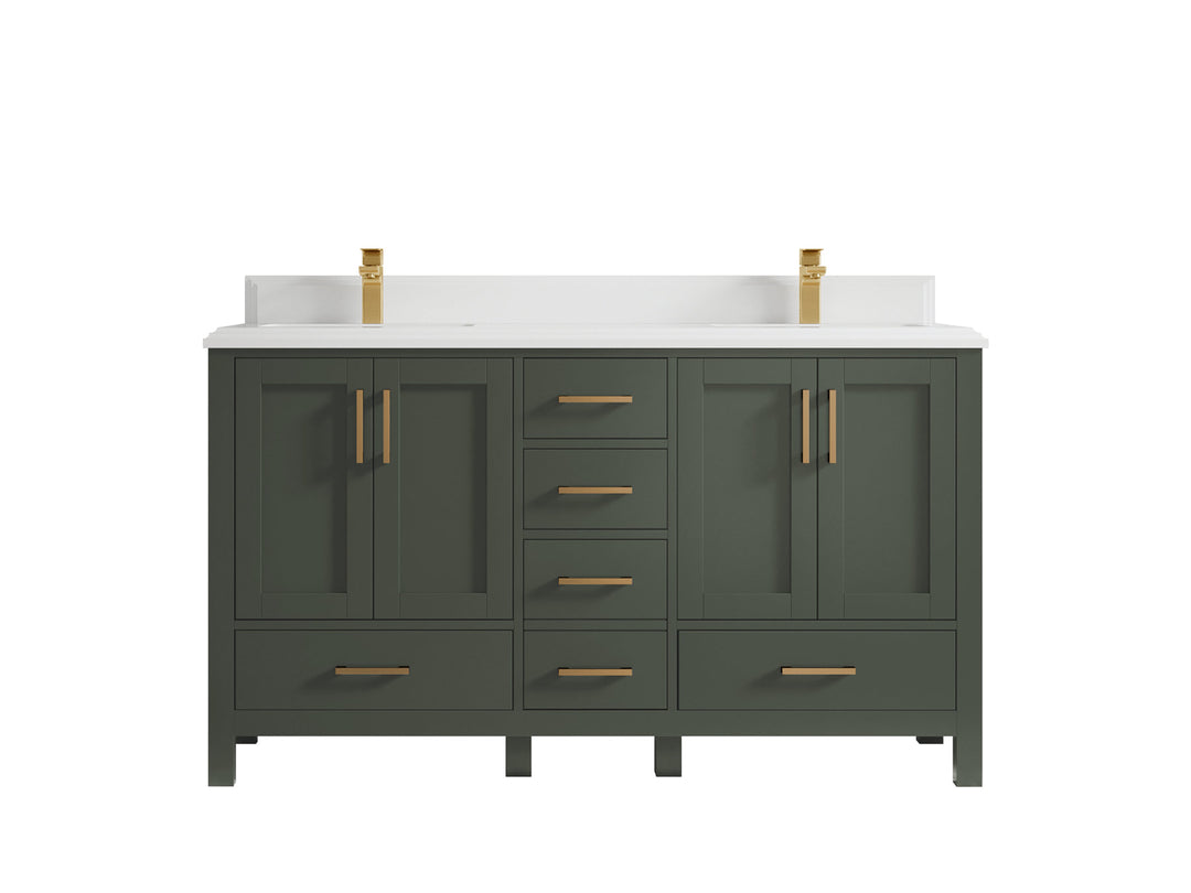 Malibu 60 in. W x 22 in. D Double Sink Bathroom Vanity
