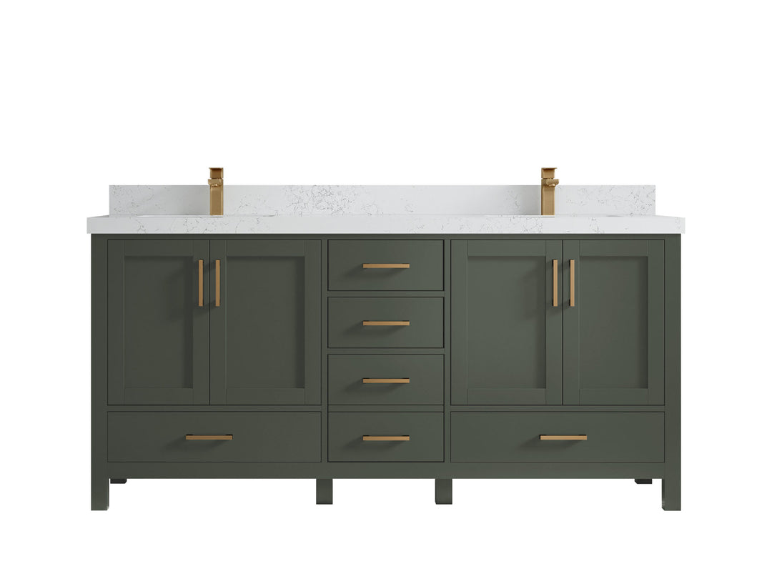 Malibu 72 in. W x 22 in. D Double Sink Bathroom Vanity