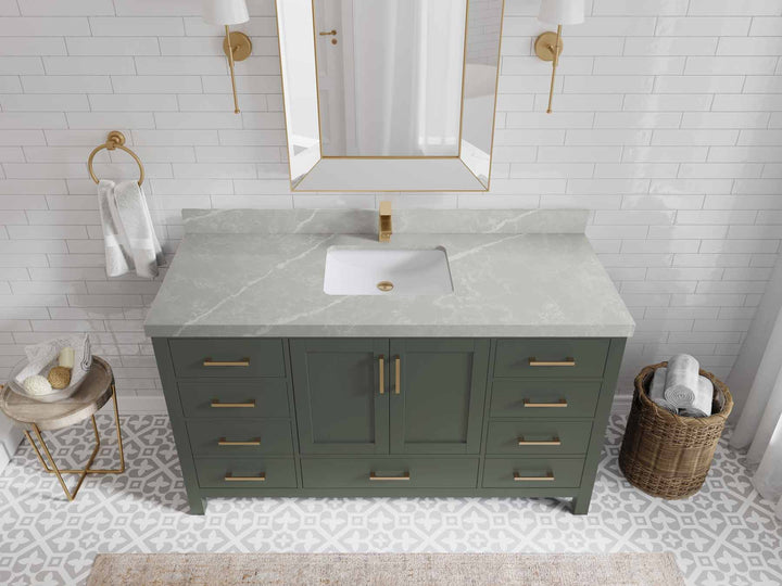 Malibu 60 in. W x 22 in. D Single Sink Bathroom Vanity - photo 35