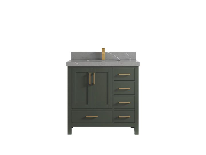 Malibu 36 in. W x 22 in. D Bathroom Vanity Center Sink - photo 40