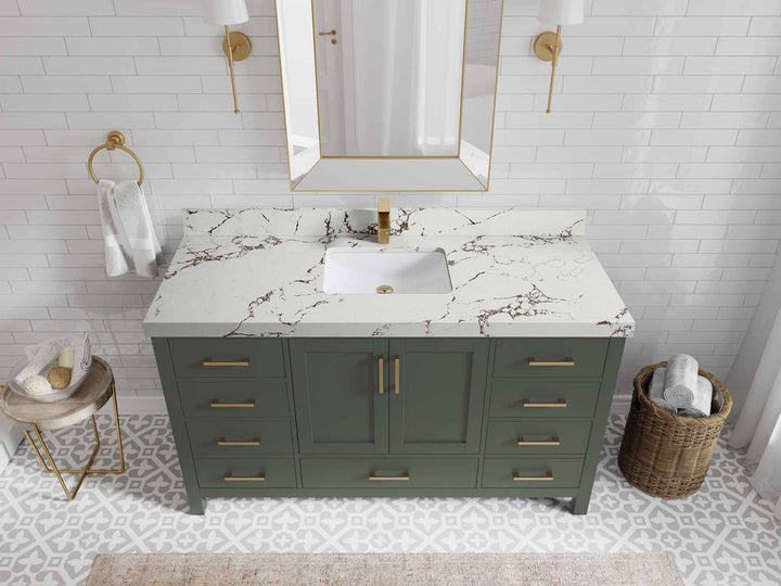Malibu 60 in. W x 22 in. D Single Sink Bathroom Vanity - photo 39