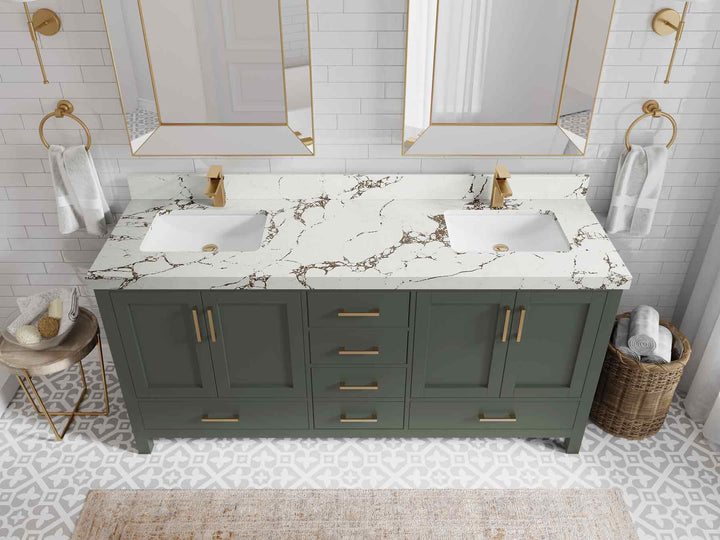 Malibu 72 in. W x 22 in. D Double Sink Bathroom Vanity - photo 35