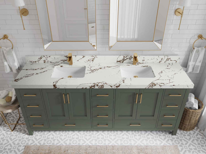 Malibu 84 in. W x 22 in. D Double Sink Bathroom Vanity - photo 36