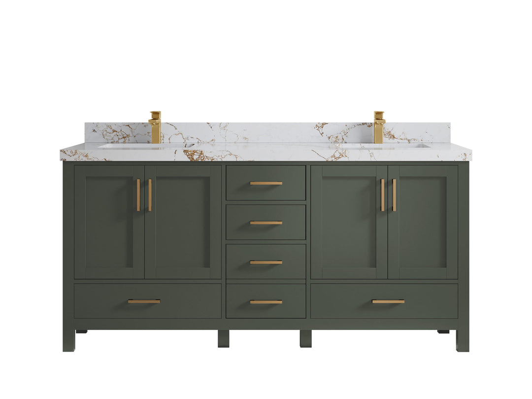 Malibu 72 in. W x 22 in. D Double Sink Bathroom Vanity