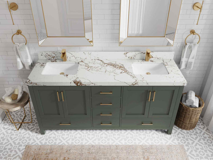 Malibu 72 in. W x 22 in. D Double Sink Bathroom Vanity - photo 37