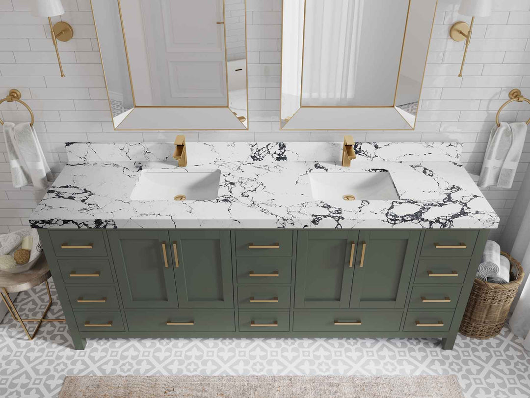 Malibu 84 in. W x 22 in. D Double Sink Bathroom Vanity