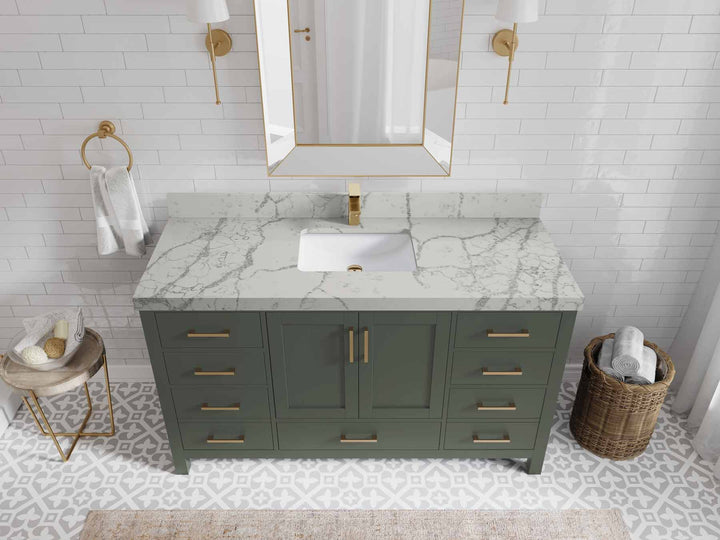 Malibu 60 in. W x 22 in. D Single Sink Bathroom Vanity - photo 45