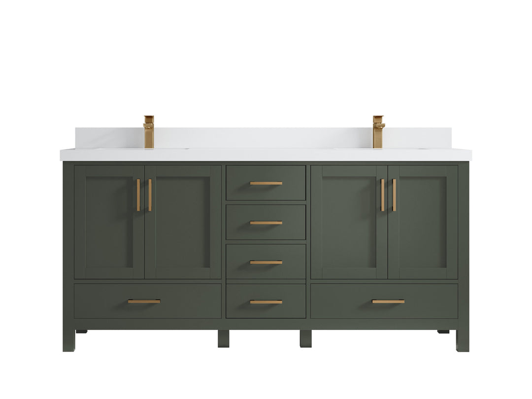 Malibu 72 in. W x 22 in. D Double Sink Bathroom Vanity
