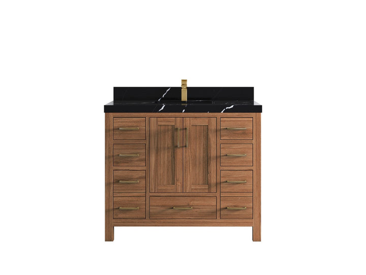 Malibu Teak Wood 42 in. W x 22 in. D Single Sink Bathroom Vanity - photo 13