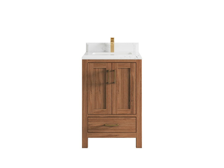 Malibu Teak Wood 24 in. W x 22 in. D Single Sink Bathroom Vanity - photo 31