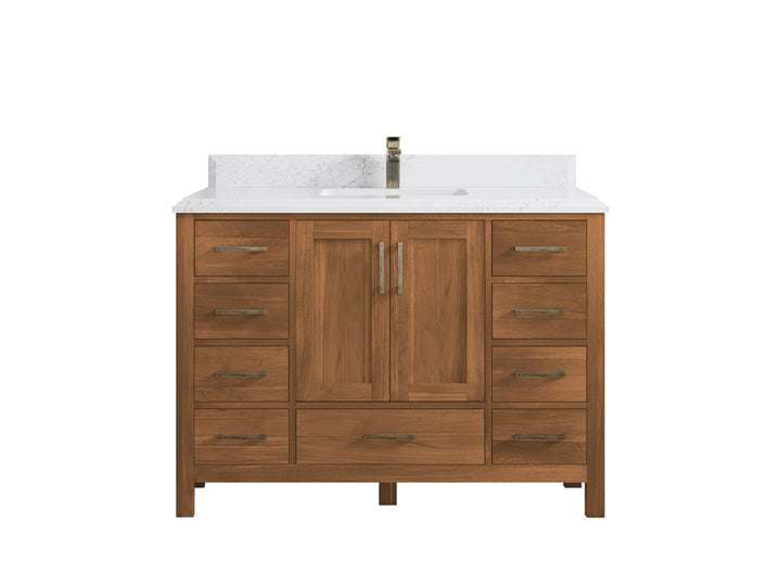 Malibu Teak Wood 48 in. W x 22 in. D Single Sink Bathroom Vanity - photo 30