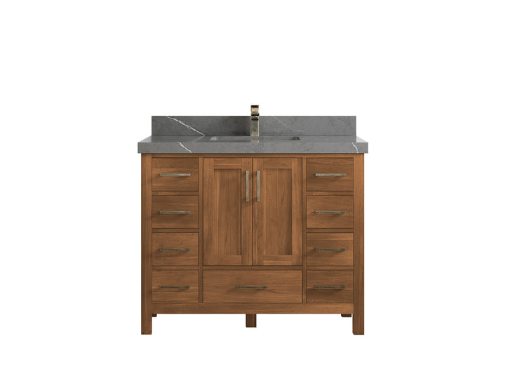 Malibu Teak Wood 42 in. W x 22 in. D Single Sink Bathroom Vanity - photo 38
