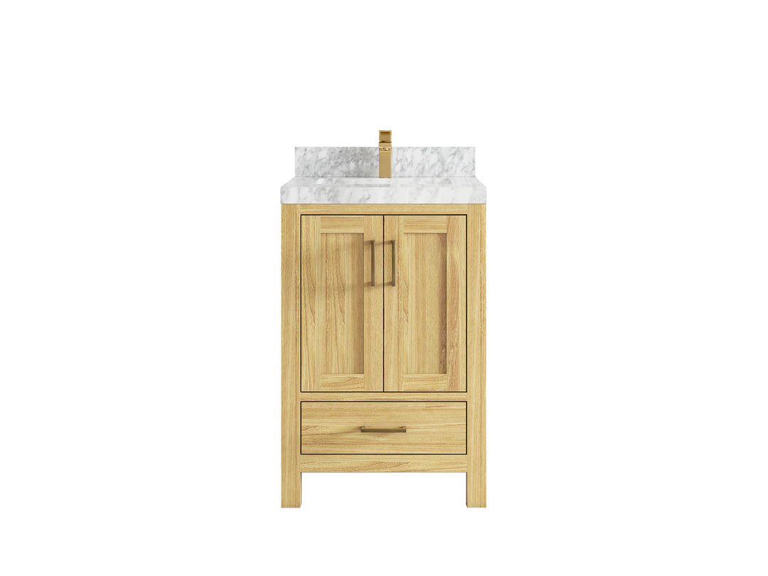 Malibu Teak Wood 24 in. W x 22 in. D Single Sink Bathroom Vanity