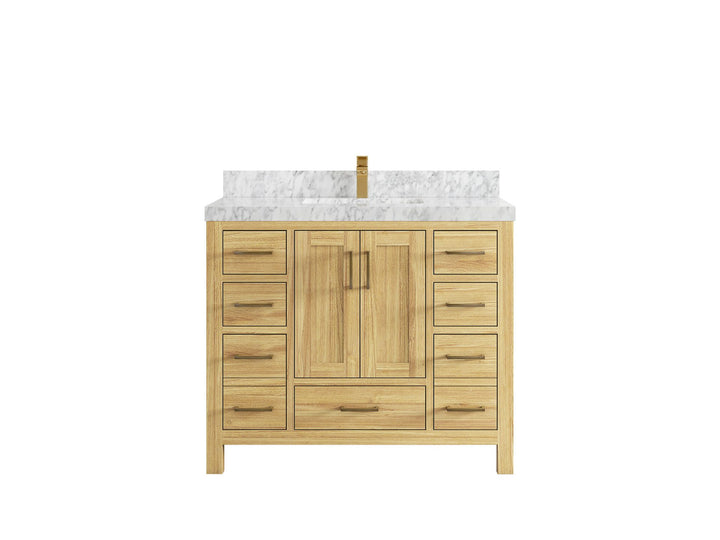 Malibu Teak Wood 42 in. W x 22 in. D Single Sink Bathroom Vanity - photo 26