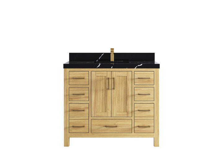 Malibu Teak Wood 42 in. W x 22 in. D Single Sink Bathroom Vanity - photo 16