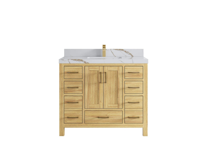 Malibu Teak Wood 42 in. W x 22 in. D Single Sink Bathroom Vanity - photo 18