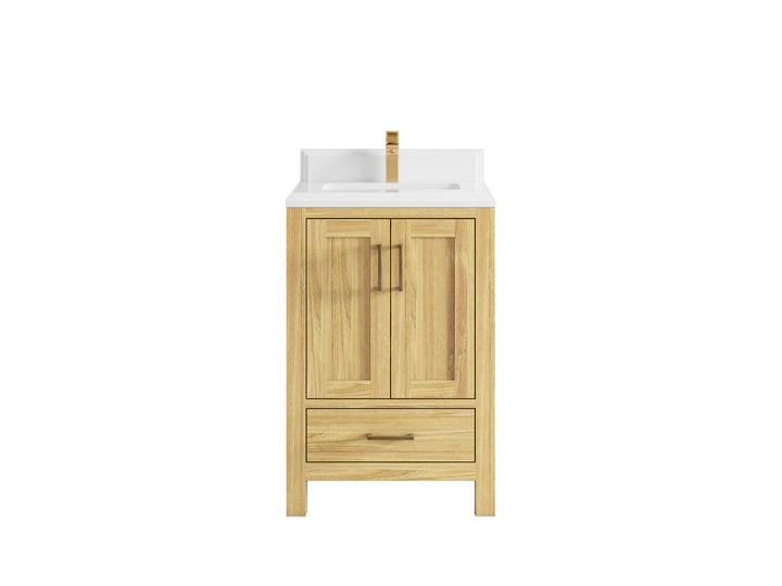 Malibu Teak Wood 24 in. W x 22 in. D Single Sink Bathroom Vanity - photo 32