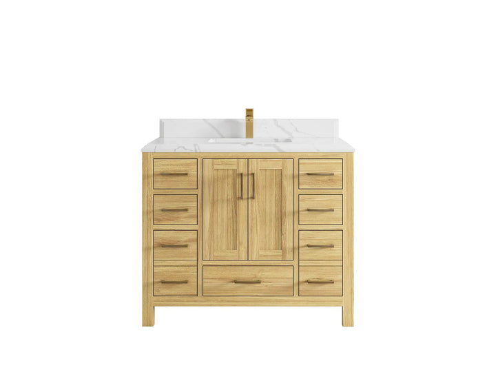 Malibu Teak Wood 42 in. W x 22 in. D Single Sink Bathroom Vanity - photo 34