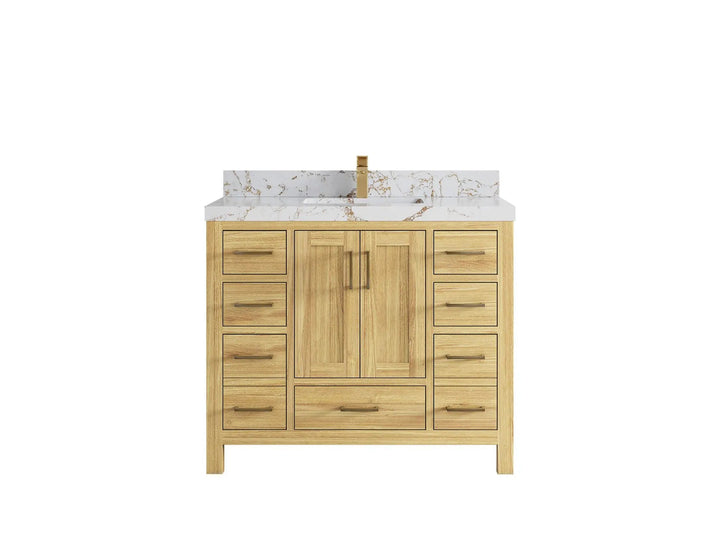 Malibu Teak Wood 42 in. W x 22 in. D Single Sink Bathroom Vanity - photo 44