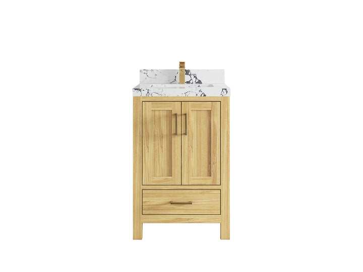 Malibu Teak Wood 24 in. W x 22 in. D Single Sink Bathroom Vanity - photo 44