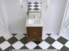 Malibu Teak Wood 24 in. W x 22 in. D Single Sink Bathroom Vanity - photo 16