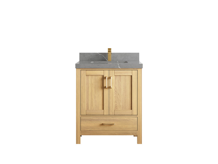 Malibu White Oak 30 in. W x 22 in. D Single Sink Bathroom Vanity - photo 34
