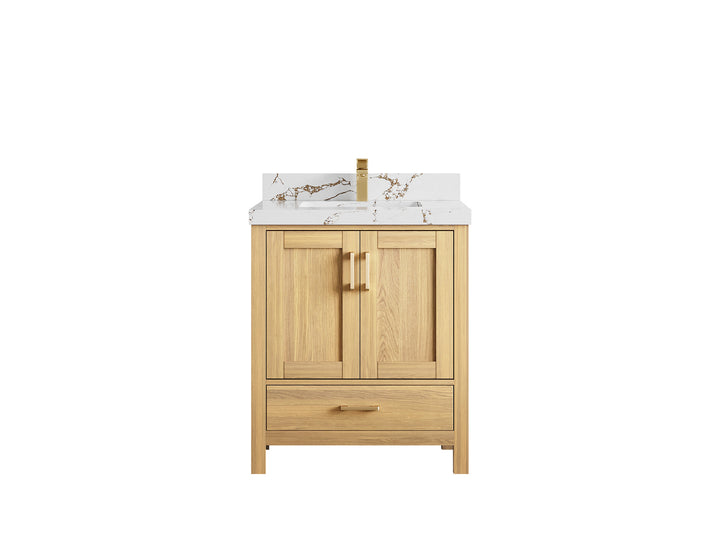 Malibu White Oak 30 in. W x 22 in. D Single Sink Bathroom Vanity - photo 36