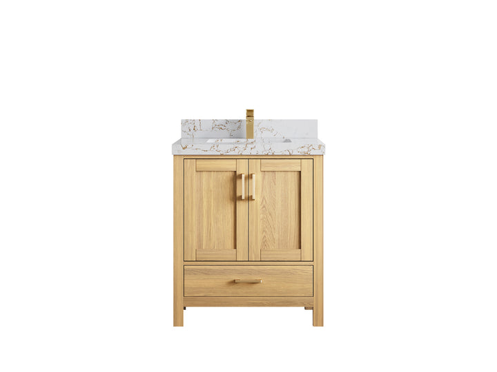 Malibu White Oak 30 in. W x 22 in. D Single Sink Bathroom Vanity - photo 38