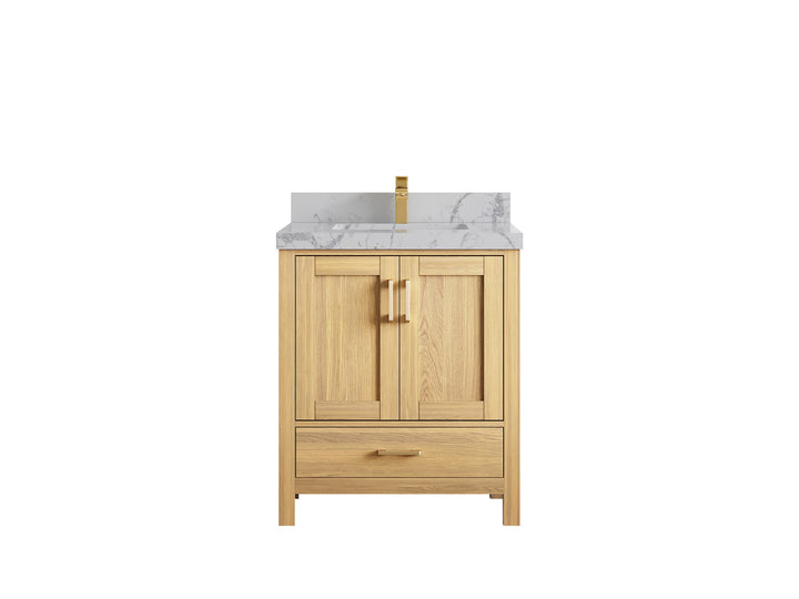 Malibu White Oak 30 in. W x 22 in. D Single Sink Bathroom Vanity - photo 42