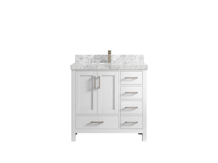 Malibu 36 in. W x 22 in. D Bathroom Vanity Center Sink - photo 11
