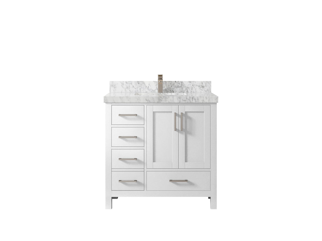 Malibu 36 in. W x 22 in. D Bathroom Vanity Center Sink 2