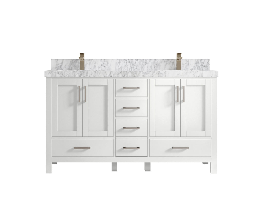 Malibu 60 in. W x 22 in. D Double Sink Bathroom Vanity