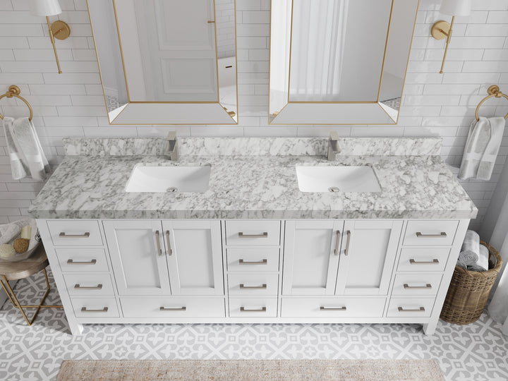 Malibu 84 in. W x 22 in. D Double Sink Bathroom Vanity - photo 10