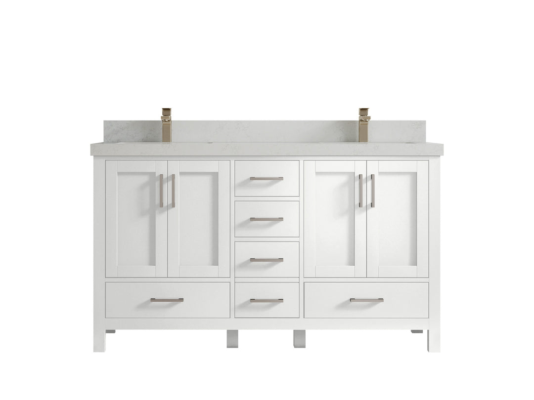 Malibu 60 in. W x 22 in. D Double Sink Bathroom Vanity