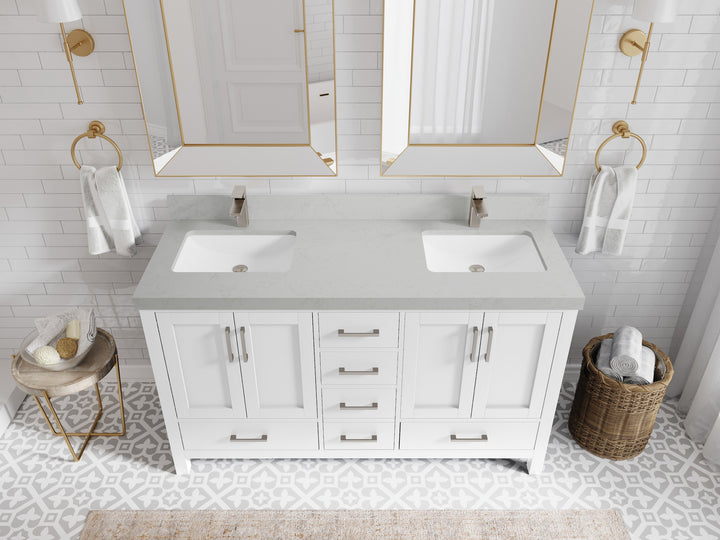 Malibu 60 in. W x 22 in. D Double Sink Bathroom Vanity - photo 12