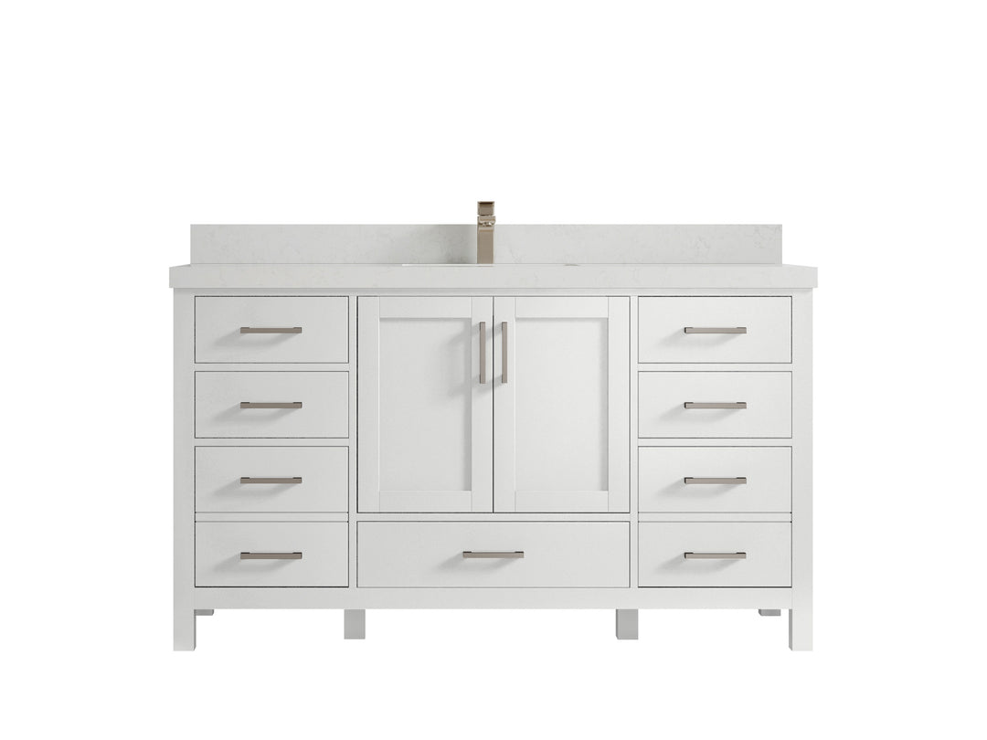 Malibu 60 in. W x 22 in. D Single Sink Bathroom Vanity