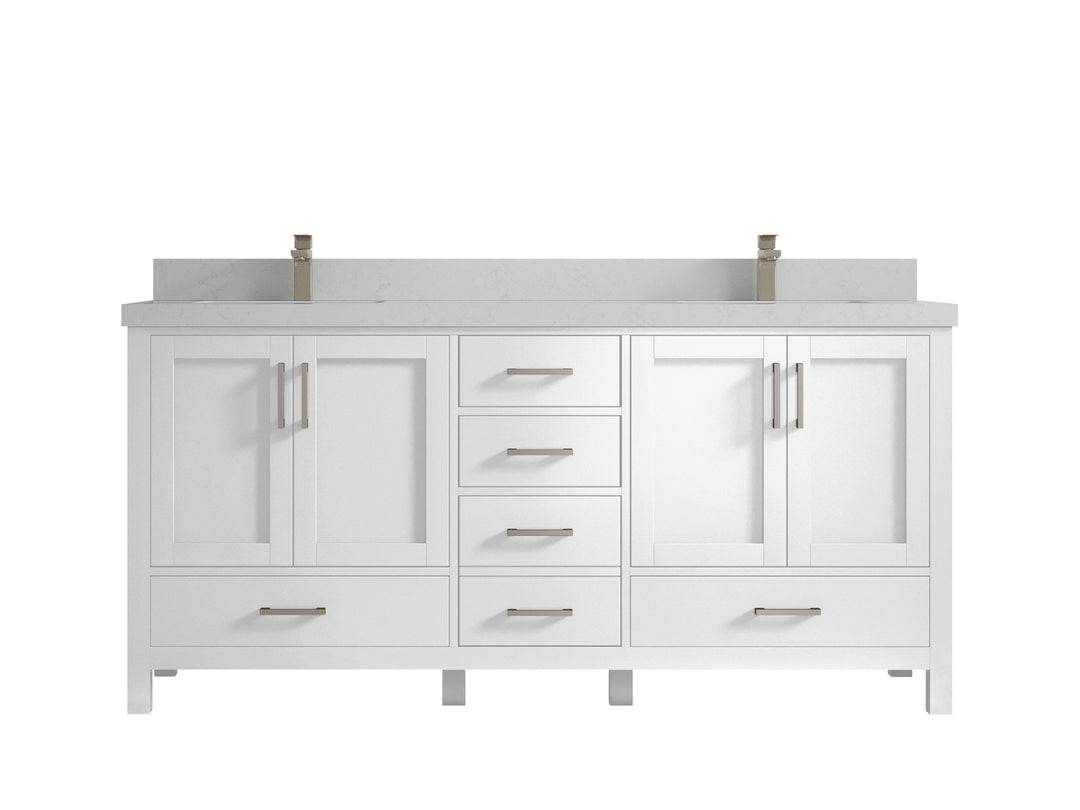 Malibu 72 in. W x 22 in. D Double Sink Bathroom Vanity
