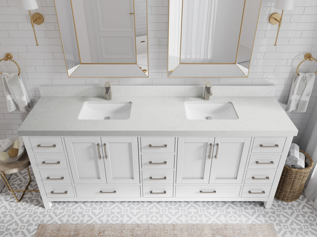 Malibu 84 in. W x 22 in. D Double Sink Bathroom Vanity