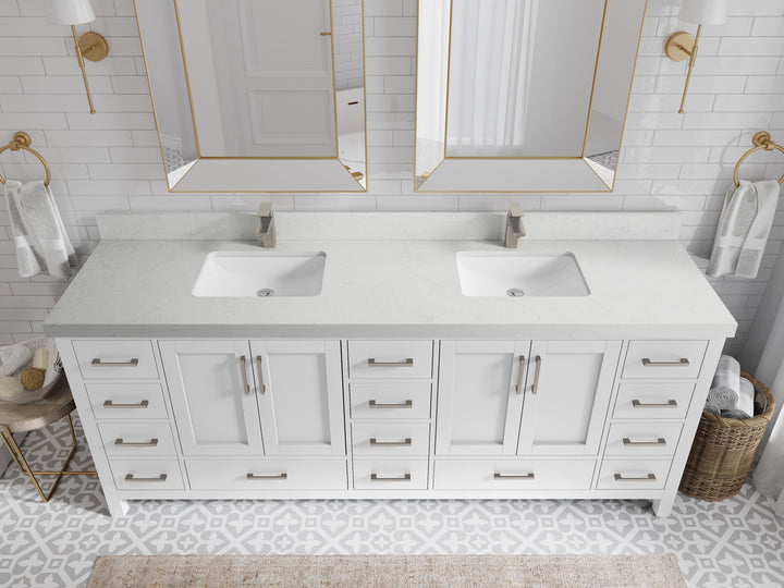 Malibu 84 in. W x 22 in. D Double Sink Bathroom Vanity - photo 12