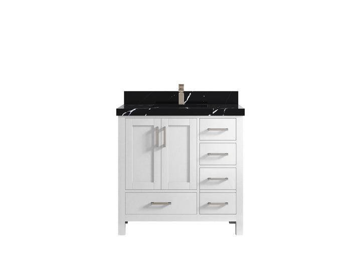 Malibu 36 in. W x 22 in. D Bathroom Vanity Center Sink - photo 9