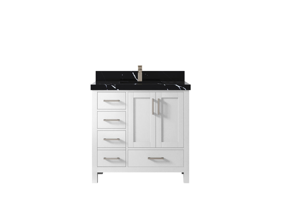 Malibu 36 in. W x 22 in. D Bathroom Vanity Center Sink 2