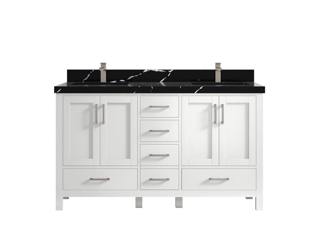 Malibu 60 in. W x 22 in. D Double Sink Bathroom Vanity