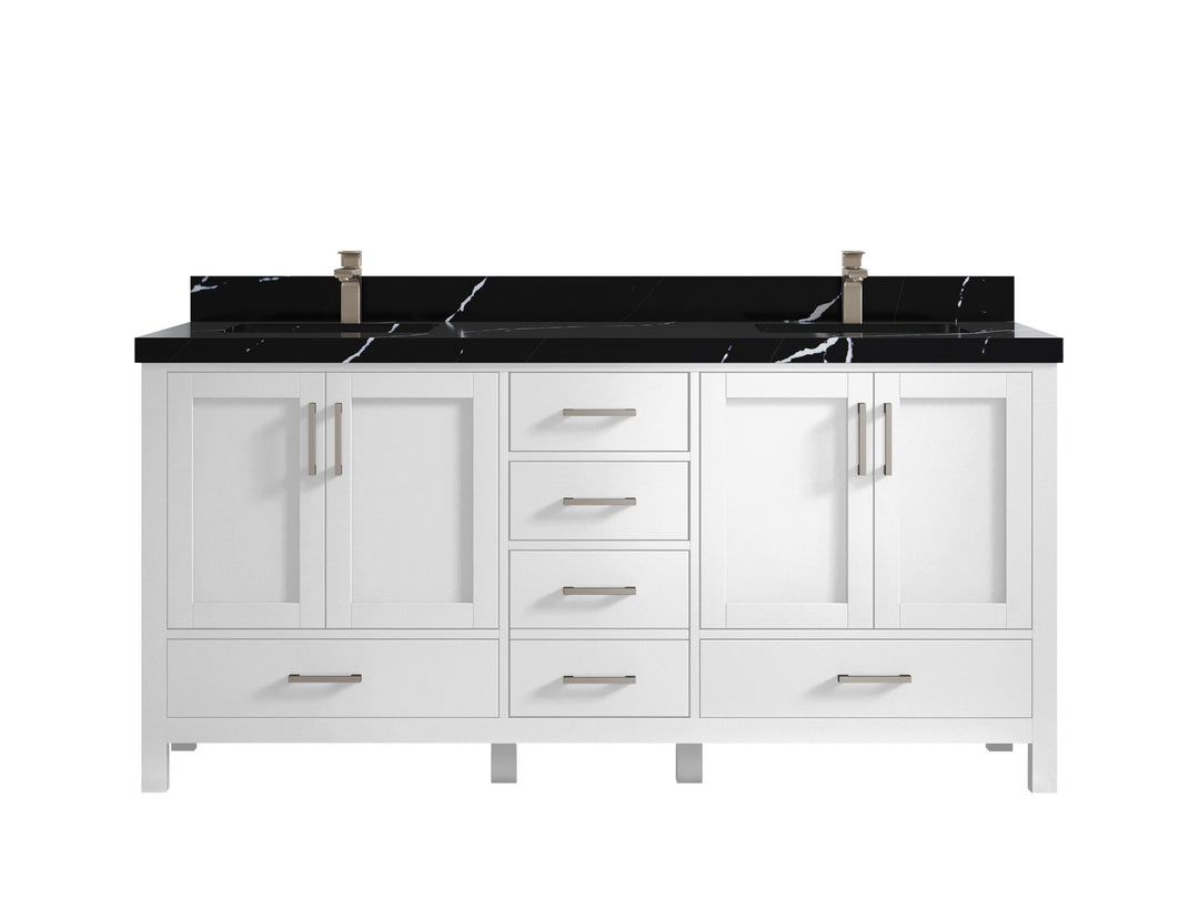 Malibu 72 in. W x 22 in. D Double Sink Bathroom Vanity