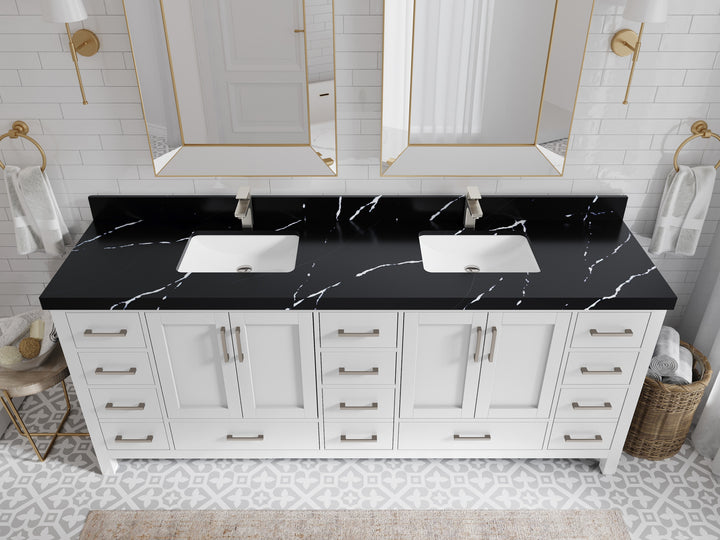 Malibu 84 in. W x 22 in. D Double Sink Bathroom Vanity - photo 8