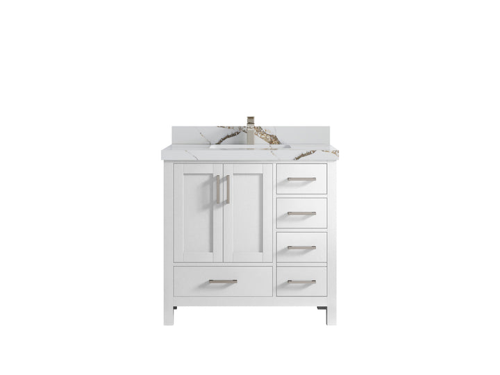 Malibu 36 in. W x 22 in. D Bathroom Vanity Center Sink - photo 15