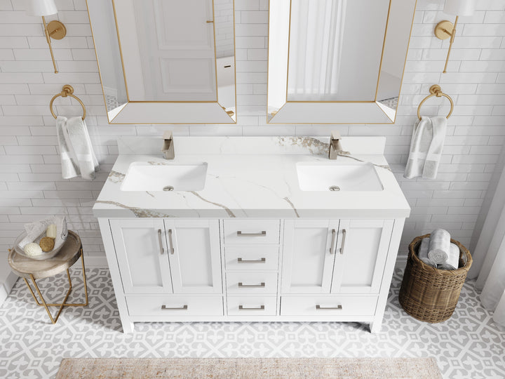 Malibu 60 in. W x 22 in. D Double Sink Bathroom Vanity - photo 14
