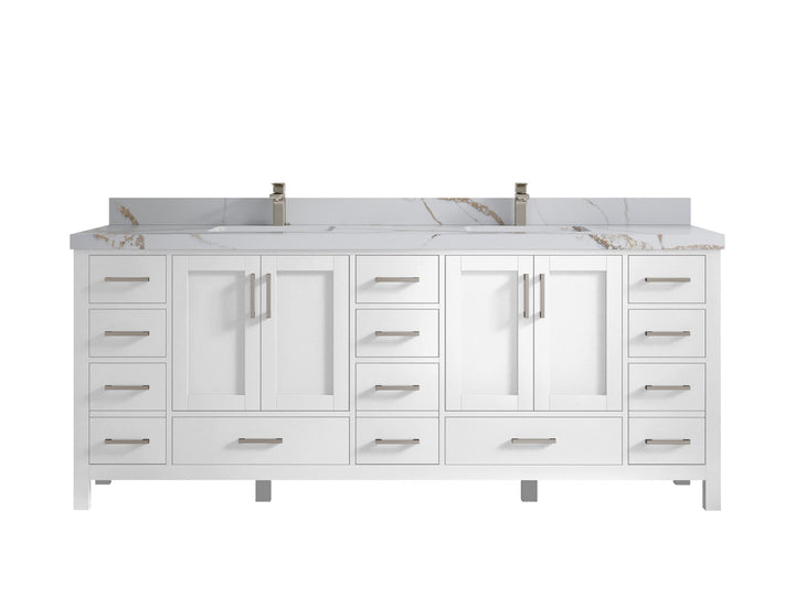 Malibu 84 in. W x 22 in. D Double Sink Bathroom Vanity - photo 15