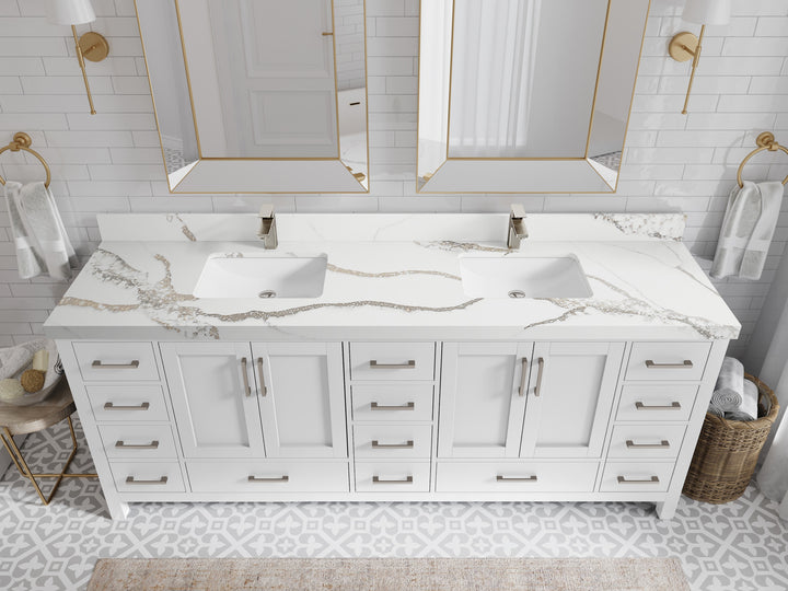 Malibu 84 in. W x 22 in. D Double Sink Bathroom Vanity - photo 14